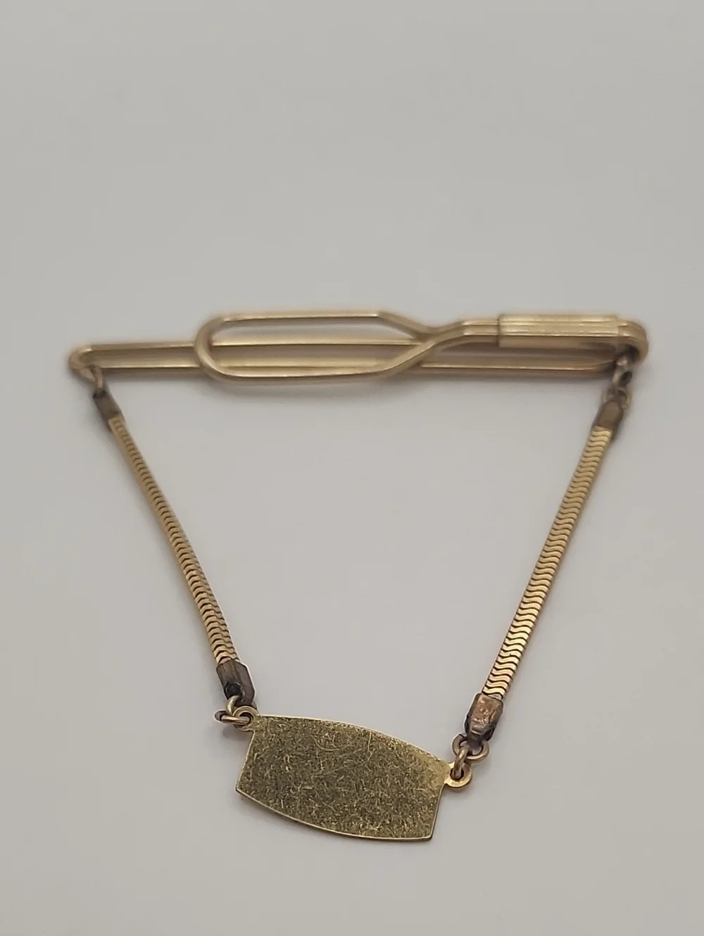 Vintage Men's Tie Clip Gold Tone Initals FMS